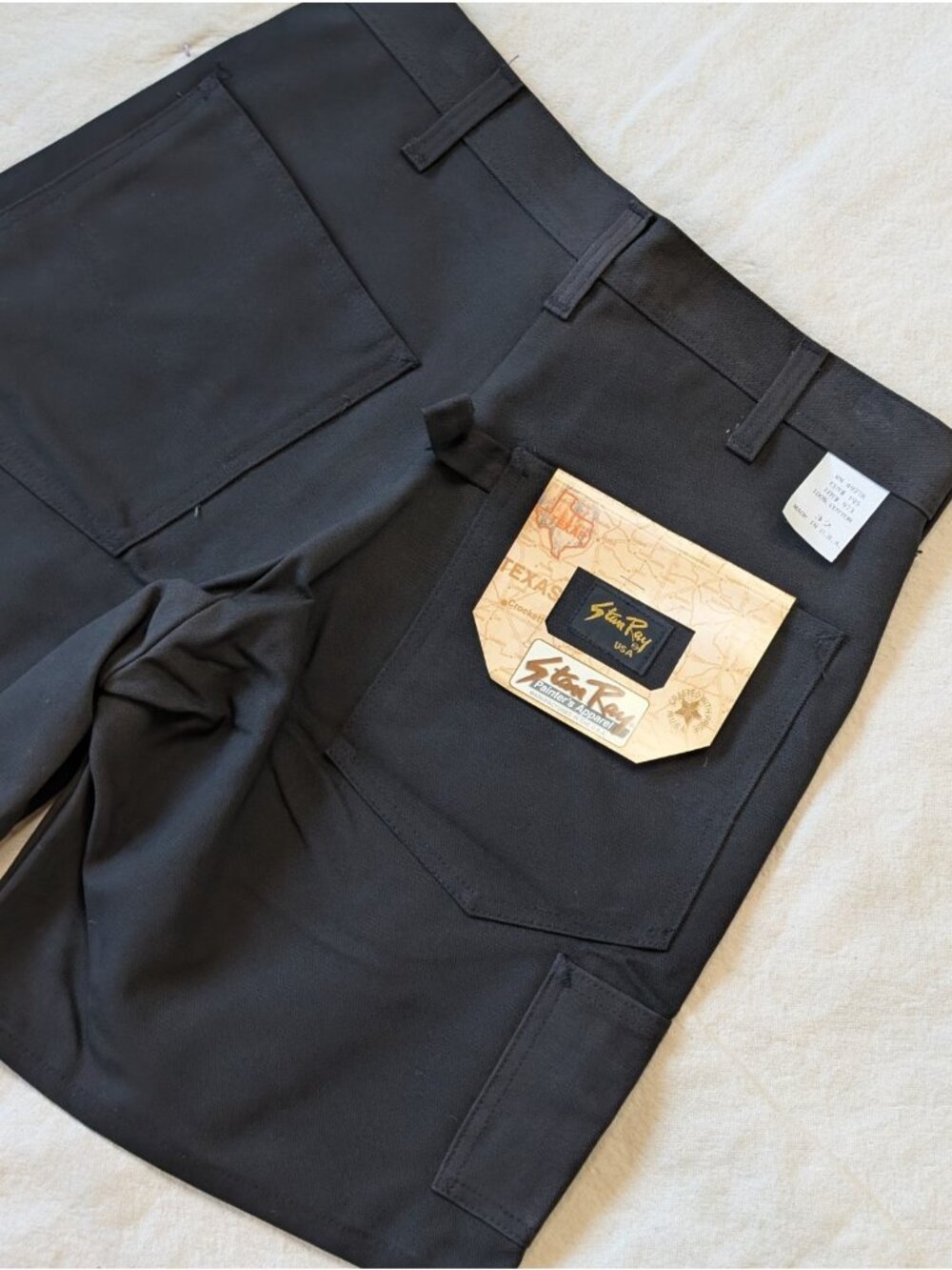 Stan Ray Vintage Deadstock NWT Black Painters Cotton Twill Shorts USA Made 32